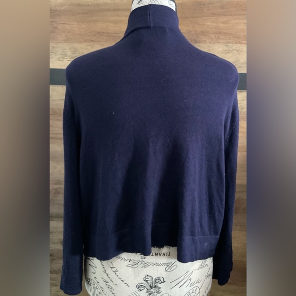 Navy Plus Size Eliza Shrug Sweater - Picture 5 of 5